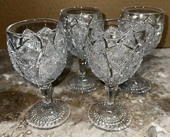 IMPERIAL DAISY AND BUTTON CLEAR WATER GOBLET – Set Of 4