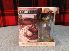 Corelle Impressions Glassware By Corning 16 0z. Blue Dusk Design Vintage