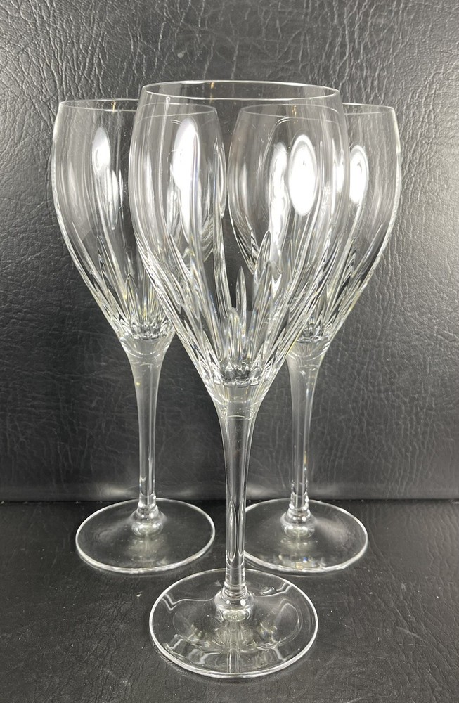 Cristal D’Arques Durand Enchante Set Of 3 Water Wine Goblets Crystal