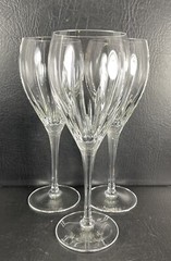 Cristal D’Arques Durand Enchante Set Of 3 Water Wine Goblets Crystal