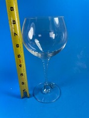 Studio Nova Wine Glasses Venice 24% Lead Crystal 14oz Austria Set of 2 Vtg C63