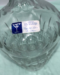 Wine Decanter 24% Lead Crystal Glass No Stopper. Made In Hungray Crystal Clear