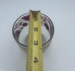 Culver Chantilly Rock Glasses Peony F22K Gold Ornate Mid Century 7oz S/6 C76