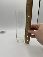 1 Atomic Starburst MCM Quartex 7″ H Collins/Zombie/Ice Tea Etched Glasses ONLY 1