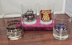 4-4″ Bar Whiskey Tumbler Glasses Variety