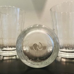 Vintage Glassware Jeanette Thumbprint/Tear Drop 3 Oz. Juice Glasses Set Of 3