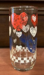Anchor Hocking Tumblers 20 oz. Set of 2 Patriotic Red White and Blue Hearts 