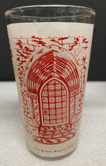 Lot of 4 VTG Frosted Souvenir Glasses Grand Canyon, OK, Lake Wales, NC EUC!