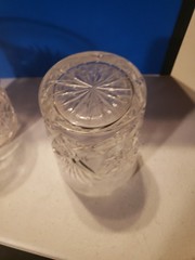 Pair Of Antique Crystal Low Ball Glass Barware Jd Bergen Golf Pattern