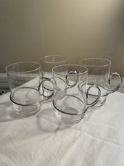 Littala Hot Drink Glasses With Looped Handles. Scandinavian Modernism