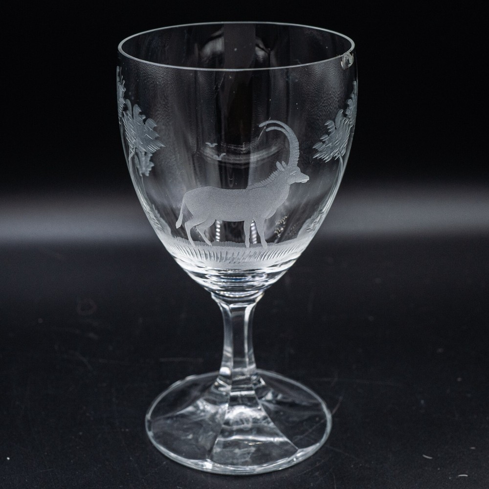 CHIP READ – Queen Lace Crystal «Kenyan African» Sable Wine Glass – 5 1/2″ #I
