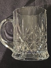 4-CRISTAL D’ARQUES DURAND Chantilly Taille Beaugency MUG Glass SET Coffee France