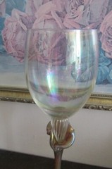 Bri’oni Brioni Fine Hand Made Wine Glass Goblet Red Amber 11 5/8″