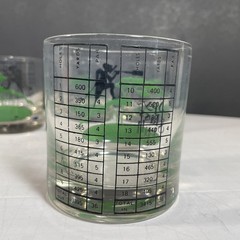 4 Spy Glass Hill Old Fashioned Glass Tumblers Pebble Beach Golf Course 8oz AS IS