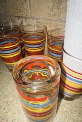 Fiesta Striped Drinking Glasses 16 oz Tapered Hi Ball SET OF 6 Fiestaware