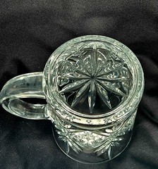 5 Cristal D’Arques Durand Chantilly Taille Beaugency Clear Cut Crystal Mugs 4″H
