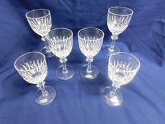 G8 – Gorham Crystal Germany Althea Wine Glasses Lot of 6 – 3 Org. Labels