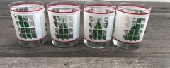 Waechtersbach Lowball Glasses Christmas Tree in Window Set of 4 Old Fashioned 4”