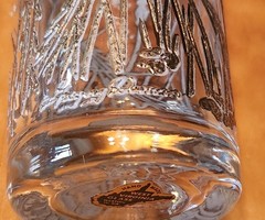 1940s Gregory Duncan WV Glass Co MCM Dandelion Highball Glass 22K Gold