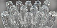 14 Pasabahce Baroque 8 Oz Tumblers Set Palaks Clear Cut Panel Glasses Turkey Lot