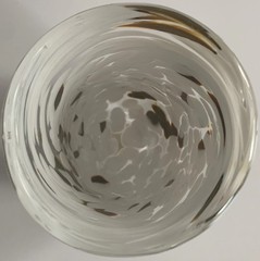 2 Juli Juneau Art Glass Tumbler Drink Bar Candle Holder New Orleans USA Signed