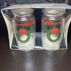 Vintage Libbey Holiday Wreath Drinking Glasses Set of 4 Christmas Theme JCPenny