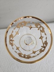 Vintage Vetri Artistici Real 24KT Gold Trim Glass