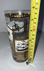 Georges Briard Rocks Highball 12 Oz Glass Nautical To Drink or Knot Pirate Ship