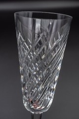 Waterford Crystal Michele Champagne Flute Glass Pair 7 1/4″ H -FREE USA SHIPPING
