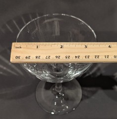 Vintage Crystal Coupe Champagne Cocktail Glasses, Optic Panel 4.5″ Tall Set/3