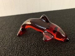 Red Crystal Daum Dolphin