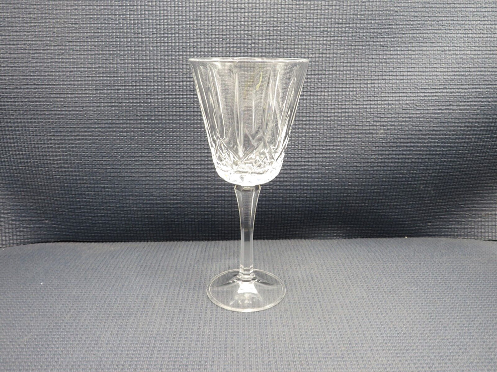 Block Crystal Olympic Square Bowl Pattern Water Goblet 8″ x 3 5/8″