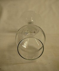 Classic Style 7″ Water or Wine Goblet Clear Glass Stemware Unknown Maker