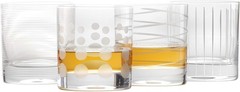 Elegant 12.75 Oz Cheers Old Fashioned Glass Set – 4 Unique Etched Designs
