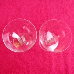{SET OF 2} Val St Lambert (Concerto) 4 3/4″ CHAMPAGNES Exc (3 avail) Signed VSL
