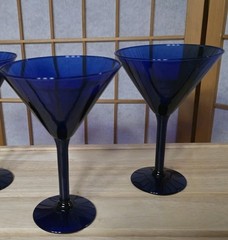 Libbey Colbalt Blue Martini Glasses Set Of 2 Barware Replacements