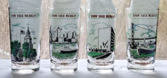 Lot RARE 1950’s Vintage Libbey Know Your Michigan Drinking Glasses DETROIT Sites