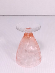 6x Vtg Fostoria VERSAILLES ROSE PINK 3″ x 2″ Sherry Glasses Depression Glass