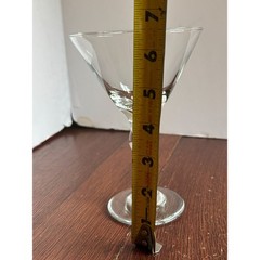 Clear Glass Spiral Twisted Stem Martini Cocktail Glass Modern Barware 6.75in