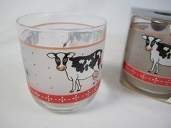 Set of 4 Libbey St Clair Cow 10oz Drinking Glasses- New Old Stock – Box Damage