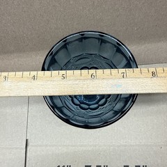 Vintage LG Wright/ Mosser, One (1) Blue Eaton Water Goblet 7” H