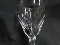 Val St. Lambert Riviera, 9 Cut Thumbprints: Port Wine (s), 5 3/8″ Tall