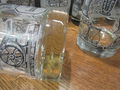 VINTAGE SET OF 6 LIBBEY PHARMACY HIGHBALL GLASSES WITH BELL SHAPED C (EZS001130)