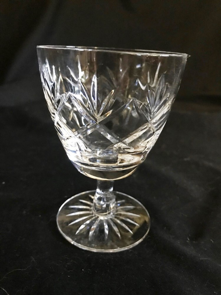 VINTAGE WEBB CORBETT «PRINCE CHARLES» (CUT FOOT) CRYSTAL WINE GOBLET ENGL. EXC.