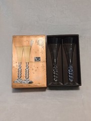 Millennium 2000 Cristal d’Arques Collectible Champagne Glasses Crystal