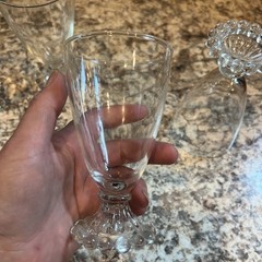 5-Iced Tea Goblet – Laurel (Gray Cut) by ANCHOR HOCKING (Discontinued Piece)