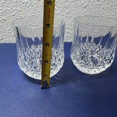Set of 2 Cristal d’Arques Crystal Longchamp Whiskey Glasses 3.75” H Discontinued
