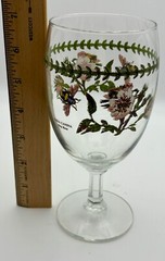 Portmeirion Botanic Garden Footed Ice Tea/Water Glass Rosa Canina Dog Rose