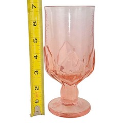 SET OF 4 FRANCISCAN PINK CABERET GLASS ICED TEA GOBLETS