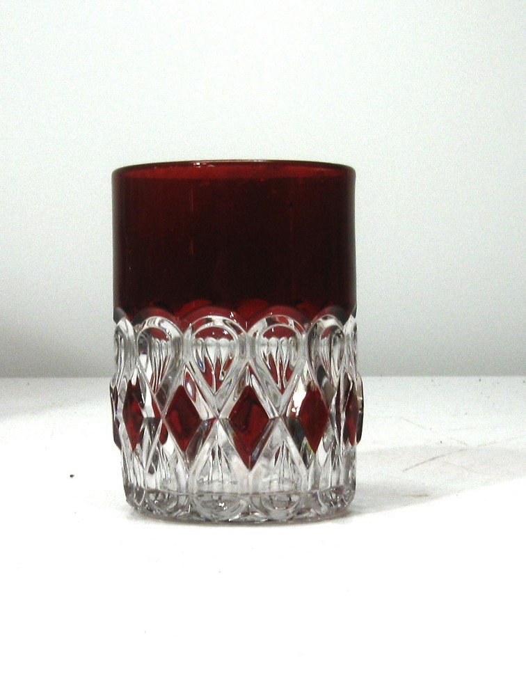 EAPG **** RUBY STAINED – TUMBLER – PRISTINE – REGAL BLOCK – 1890’S ERA